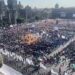 Contingentes arriban al Zócalo previo a la asamblea de Sheinbaum