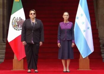Recibe Presidenta Claudia Sheinbaum a su homóloga de la República de Honduras, Xiomara Castro, en Palacio Nacional