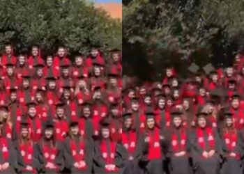Se derrumba grada en la Ibero Santa Fe durante foto de graduación; hay heridos
