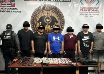 Detienen en carretera de Chiapas a seis sujetos armados que pertenecen al CJNG