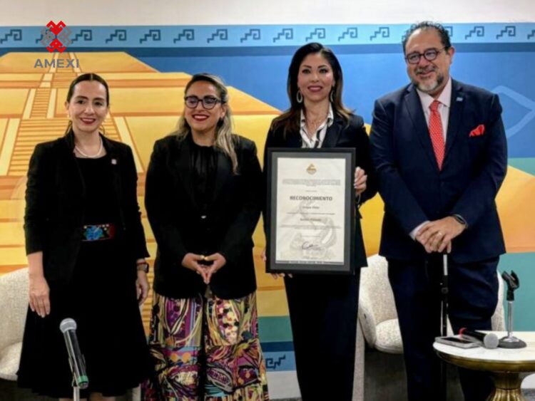La empresa Grupo Vinte fue reconocida con el Premio Nacional a la Integridad Empresarial en la categoría de sector privado, otorgado por la Concanaco-Servytur. AMEXI/Foto/Adriana Urrea